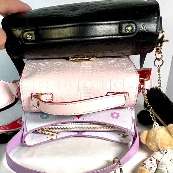 FAO Schwarz Kids 3 Purse Wardrobe Bundle in Pink, Black and White - Picture 5 of 16